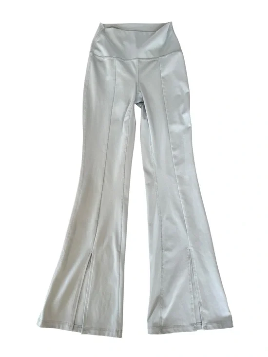 Yogalicious Luv Girlfriend W XS Split-Hem Hippie Flare Leggings Lite Sage Green - Picture 3 of 5